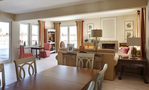 Early American house plans: Early American house plan interior with a formal dining area open to the living room | Monster House Plans